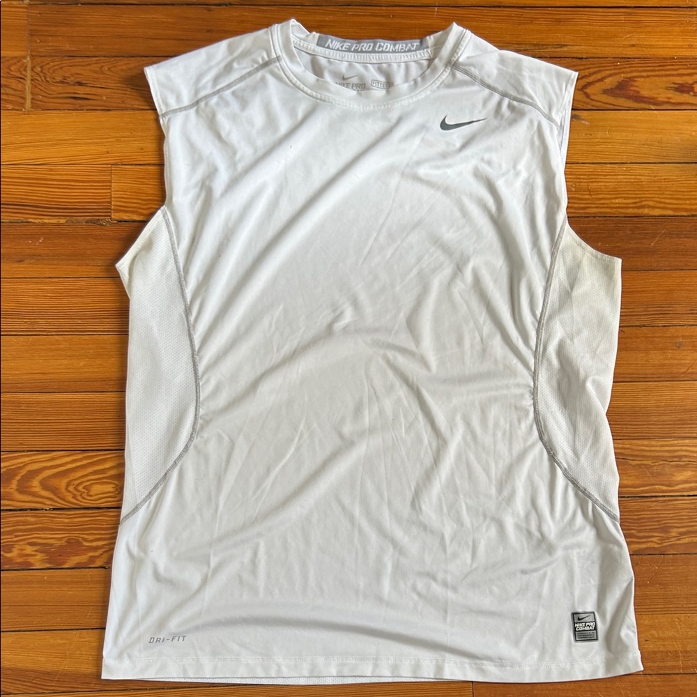 Nike White Dri-FIT Sleeveless Top